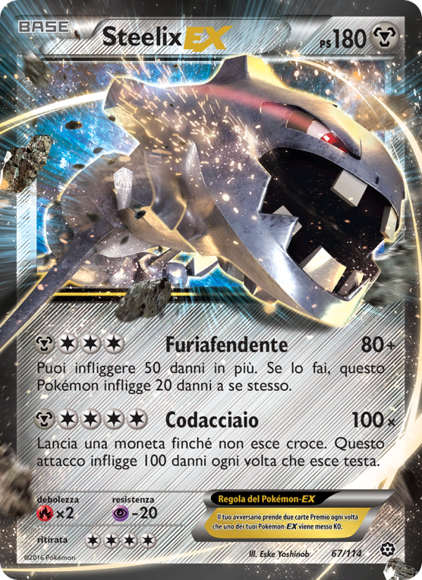 Steelix EX 067/116 — Vapori Accesi (Italian Pokémon TCG card)
