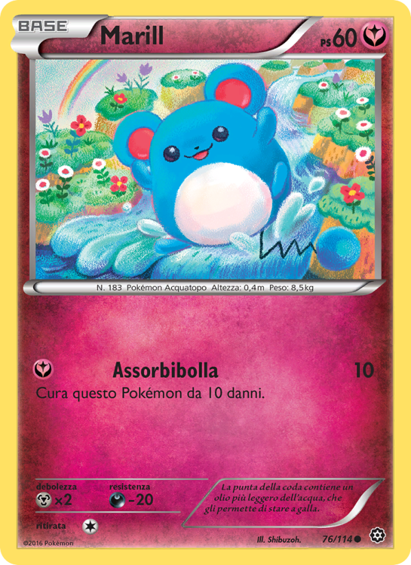 Marill 076/116 — Vapori Accesi (Italian Pokémon TCG card)