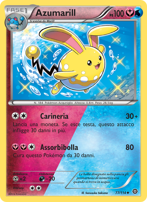 Azumarill 077/116 — Vapori Accesi (Italian Pokémon TCG card)