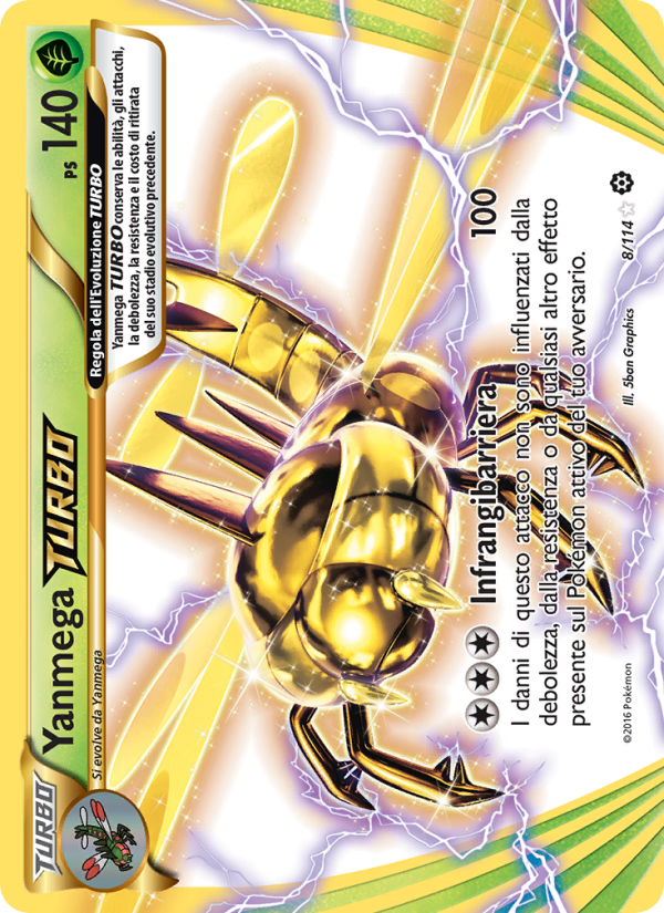 Yanmega TURBO 008/116 — Vapori Accesi (Italian Pokémon TCG card)