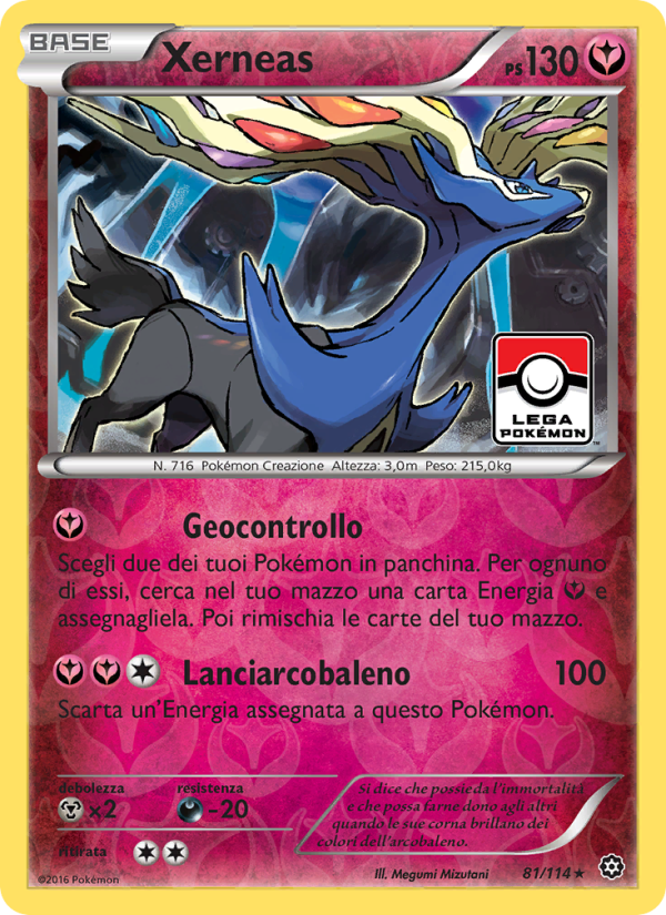 Xerneas 081/116 — Vapori Accesi (Italian Pokémon TCG card)