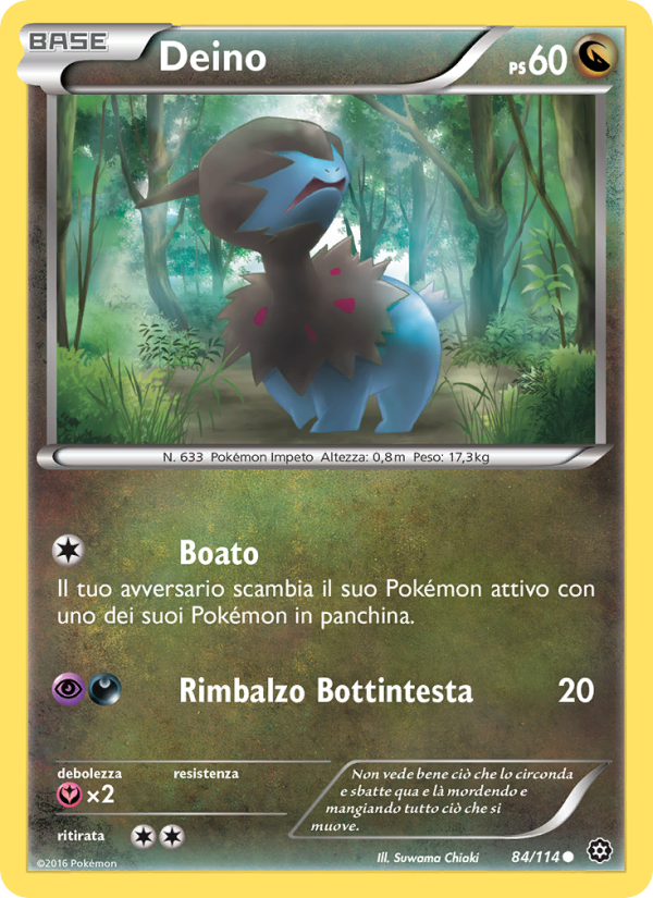 Deino 084/116 — Vapori Accesi (Italian Pokémon TCG card)