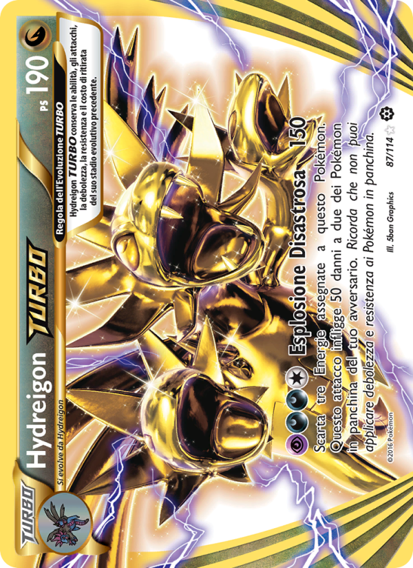 Hydreigon TURBO 087/116 — Vapori Accesi (Italian Pokémon TCG card)