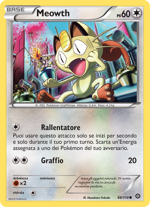 Meowth 088/116 — Vapori Accesi (Italian Pokémon TCG card)