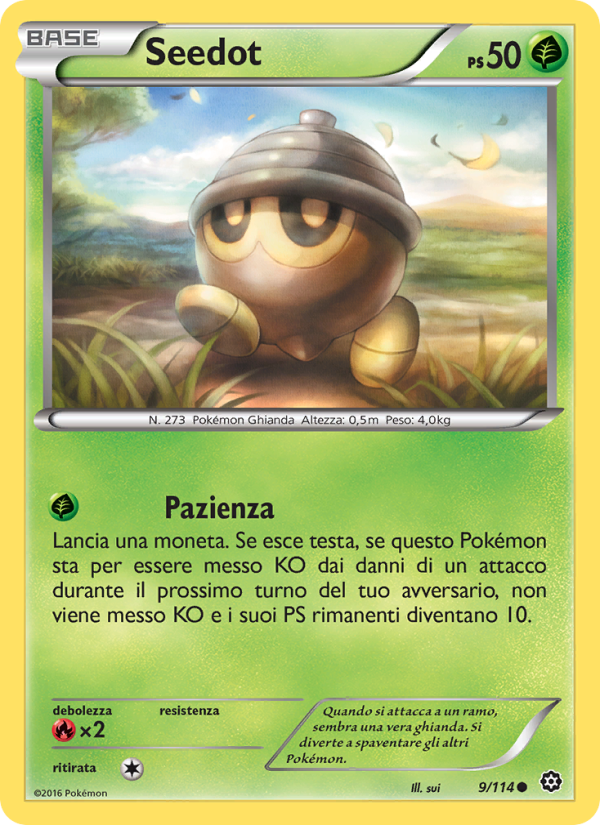 Seedot 009/116 — Vapori Accesi (Italian Pokémon TCG card)