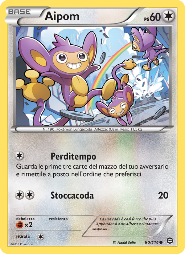 Aipom 090/116 — Vapori Accesi (Italian Pokémon TCG card)
