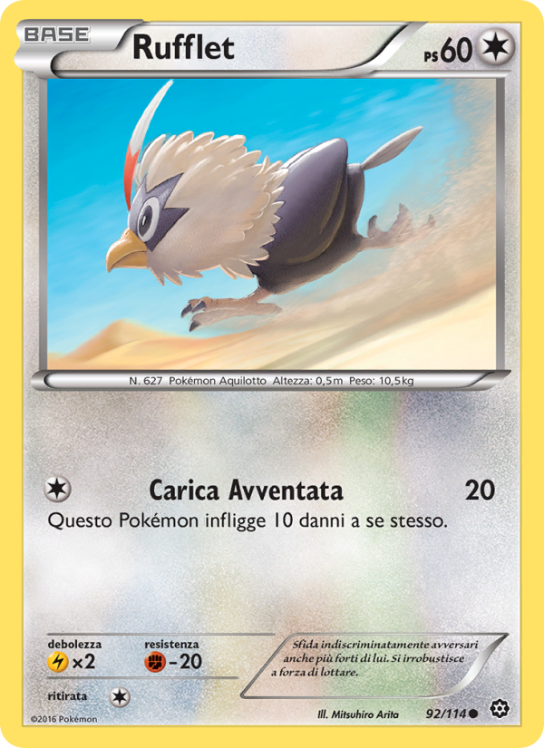 Rufflet 092/116 — Vapori Accesi (Italian Pokémon TCG card)