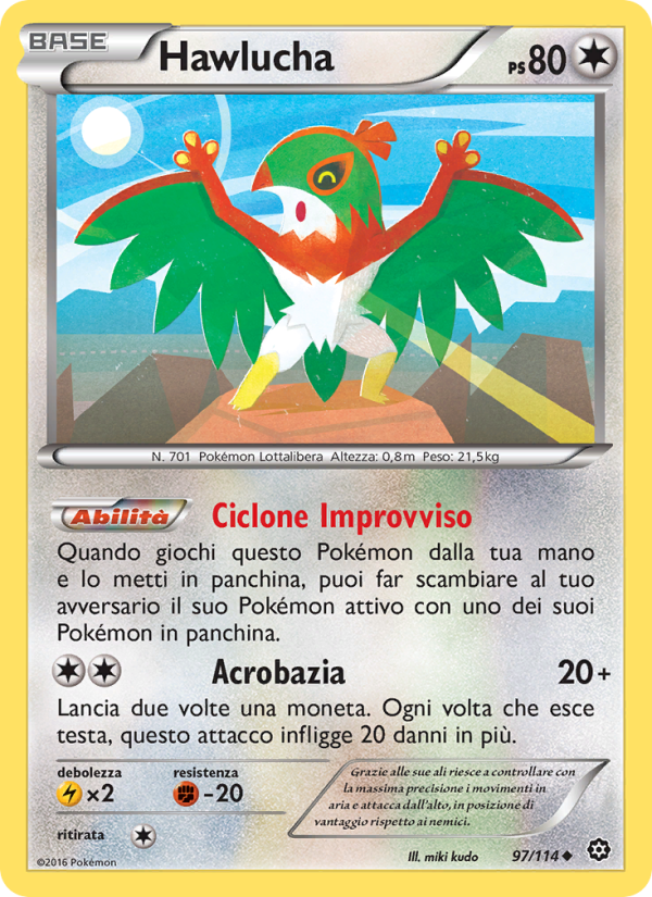 Hawlucha 097/116 — Vapori Accesi (Italian Pokémon TCG card)