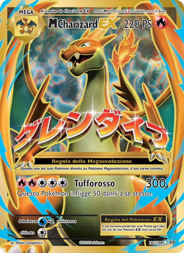 M Charizard EX 101/113 — Evoluzioni (Italian Pokémon TCG card)