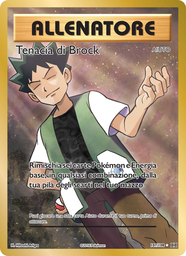Tenacia di Brock 107/113 — Evoluzioni (Italian Pokémon TCG card)