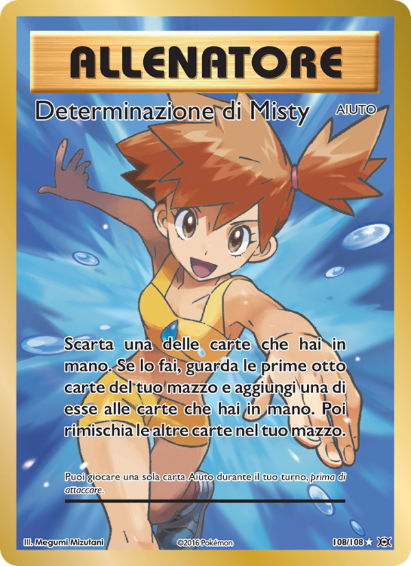 Determinazione di Misty 108/113 — Evoluzioni (Italian Pokémon TCG card)