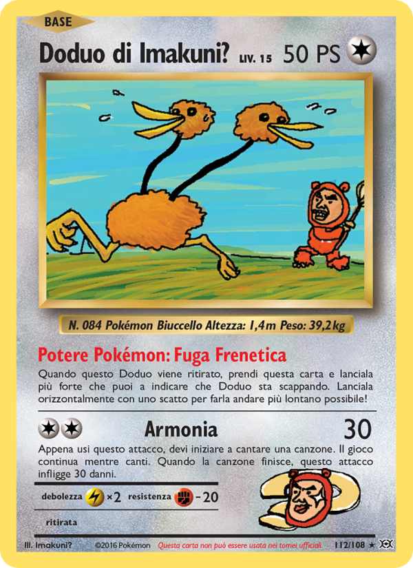 Doduo di Imakuni? 112/113 — Evoluzioni (Italian Pokémon TCG card)