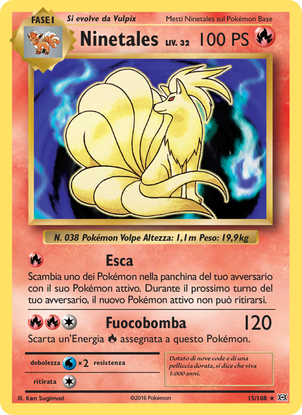Ninetales 015/113 — Evoluzioni (Italian Pokémon TCG card)