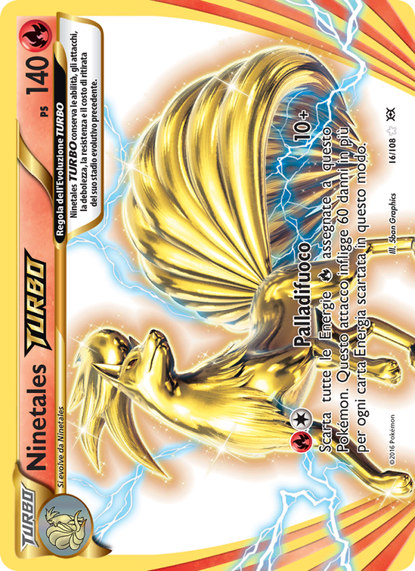 Ninetales TURBO 016/113 — Evoluzioni (Italian Pokémon TCG card)