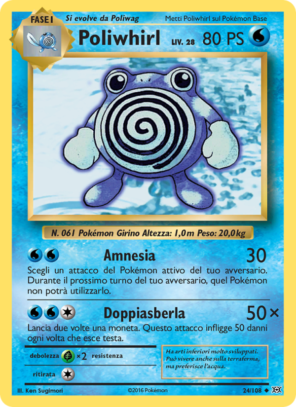 Poliwhirl 024/113 — Evoluzioni (Italian Pokémon TCG card)