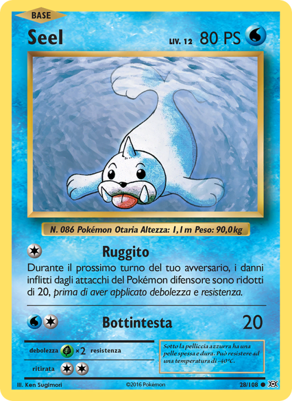Seel 028/113 — Evoluzioni (Italian Pokémon TCG card)