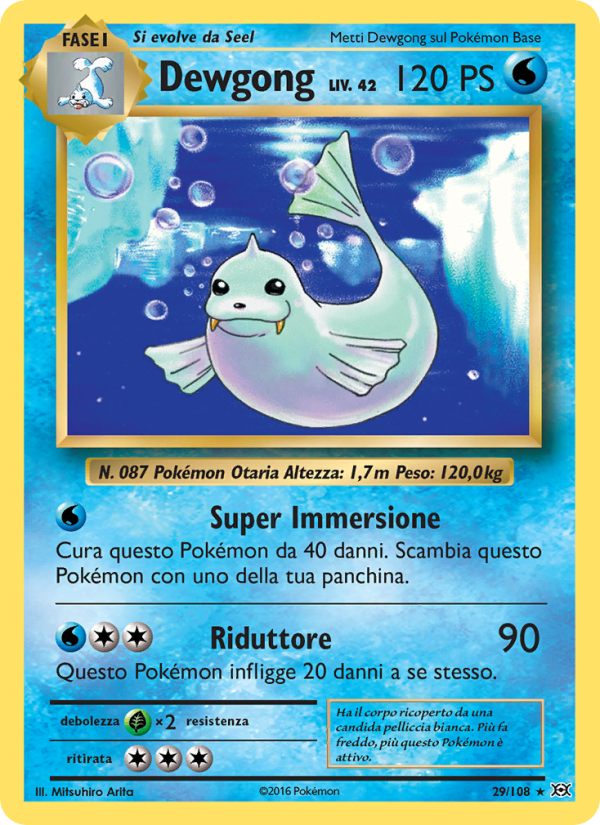 Dewgong 029/113 — Evoluzioni (Italian Pokémon TCG card)