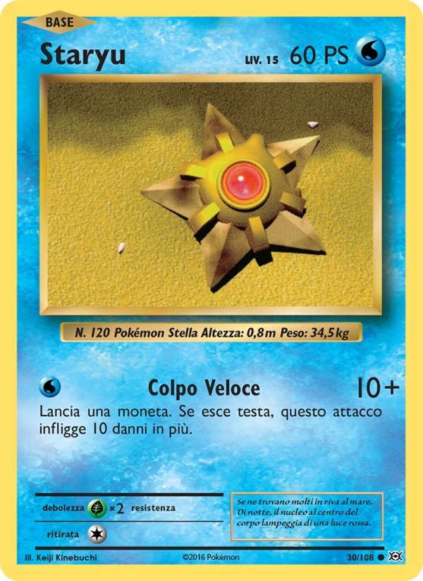 Staryu 030/113 — Evoluzioni (Italian Pokémon TCG card)