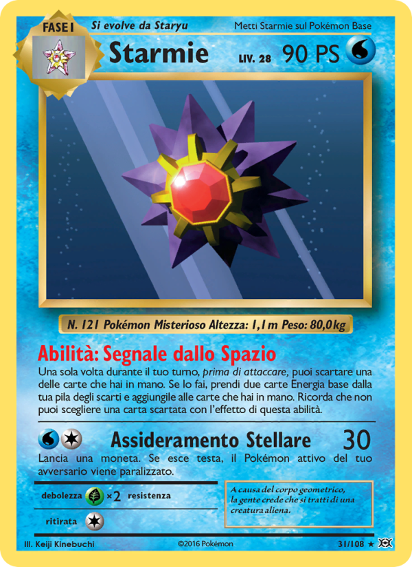 Starmie 031/113 — Evoluzioni (Italian Pokémon TCG card)