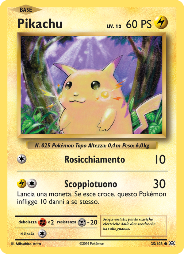 Pikachu 035/113 — Evoluzioni (Italian Pokémon TCG card)