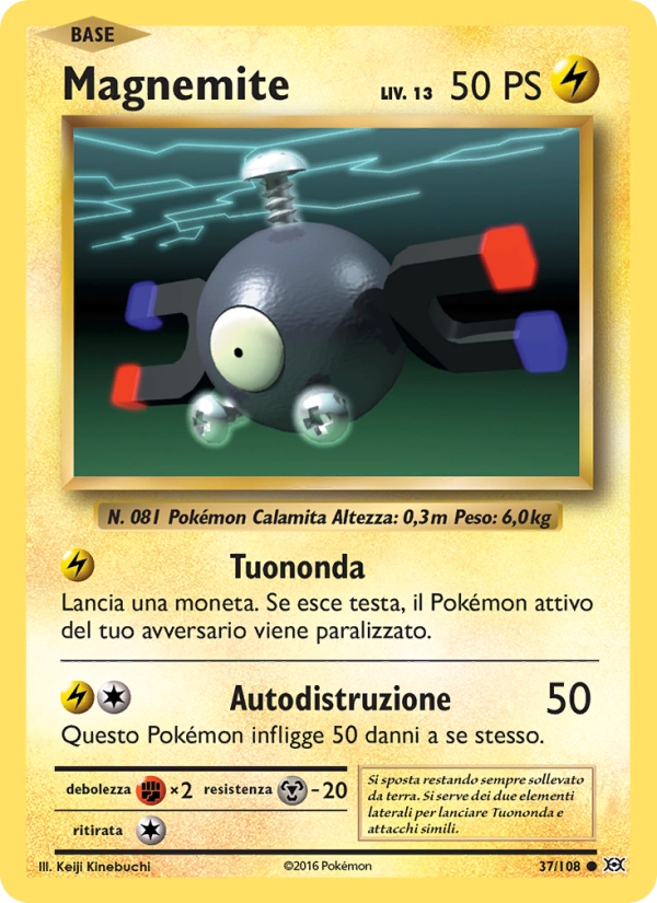 Magnemite 037/113 — Evoluzioni (Italian Pokémon TCG card)