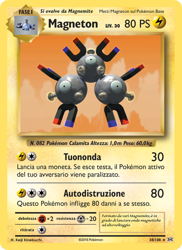 Magneton 038/113 — Evoluzioni (Italian Pokémon TCG card)