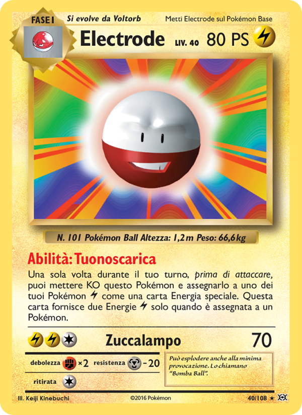 Electrode 040/113 — Evoluzioni (Italian Pokémon TCG card)