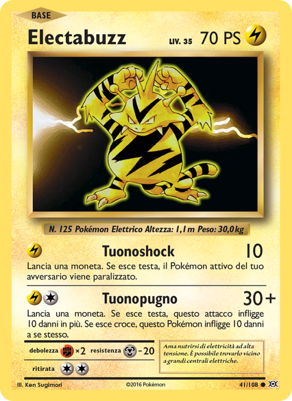 Electabuzz 041/113 — Evoluzioni (Italian Pokémon TCG card)