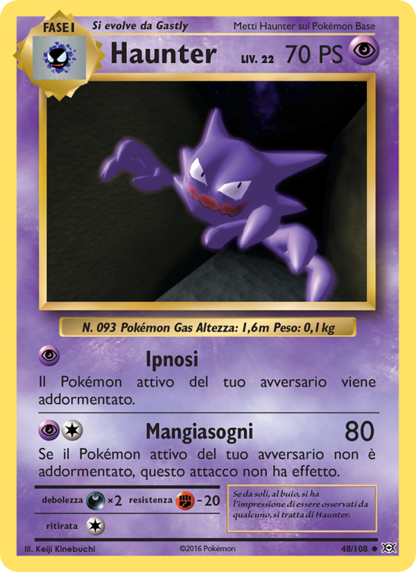 Haunter 048/113 — Evoluzioni (Italian Pokémon TCG card)