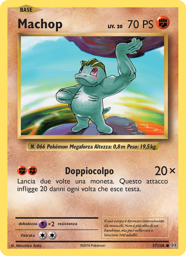 Machop 057/113 — Evoluzioni (Italian Pokémon TCG card)