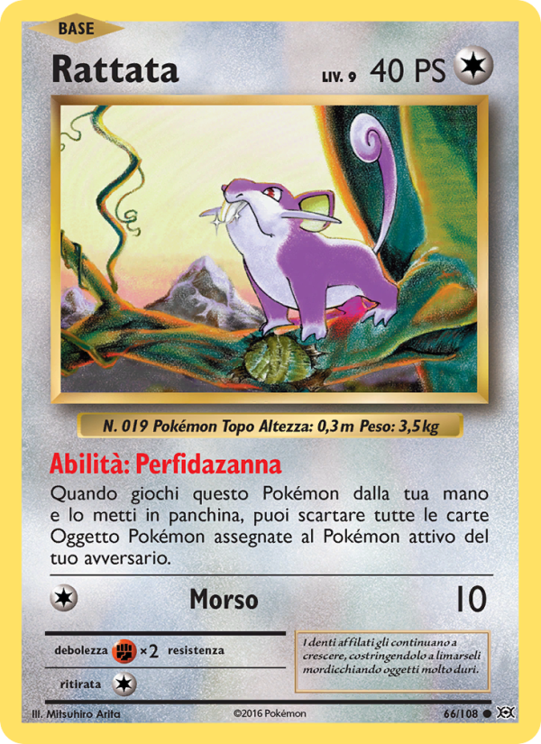 Rattata 066/113 — Evoluzioni (Italian Pokémon TCG card)