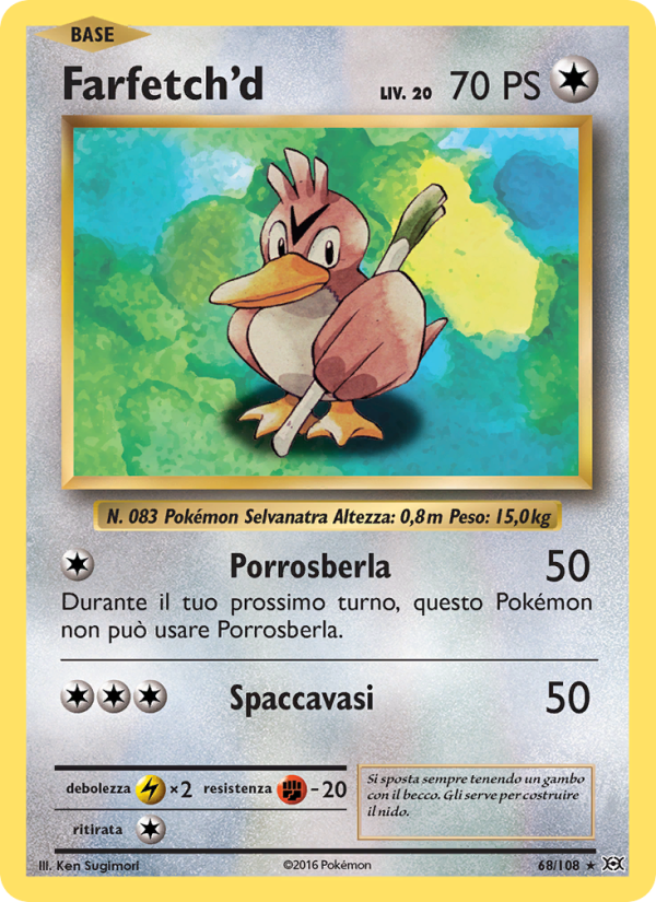 Farfetch'd 068/113 — Evoluzioni (Italian Pokémon TCG card)