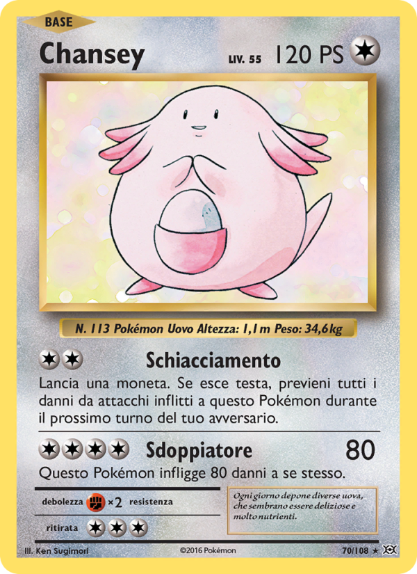 Chansey 070/113 — Evoluzioni (Italian Pokémon TCG card)