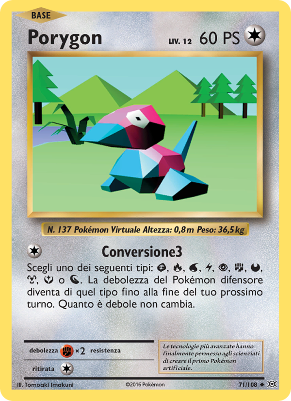 Porygon 071/113 — Evoluzioni (Italian Pokémon TCG card)