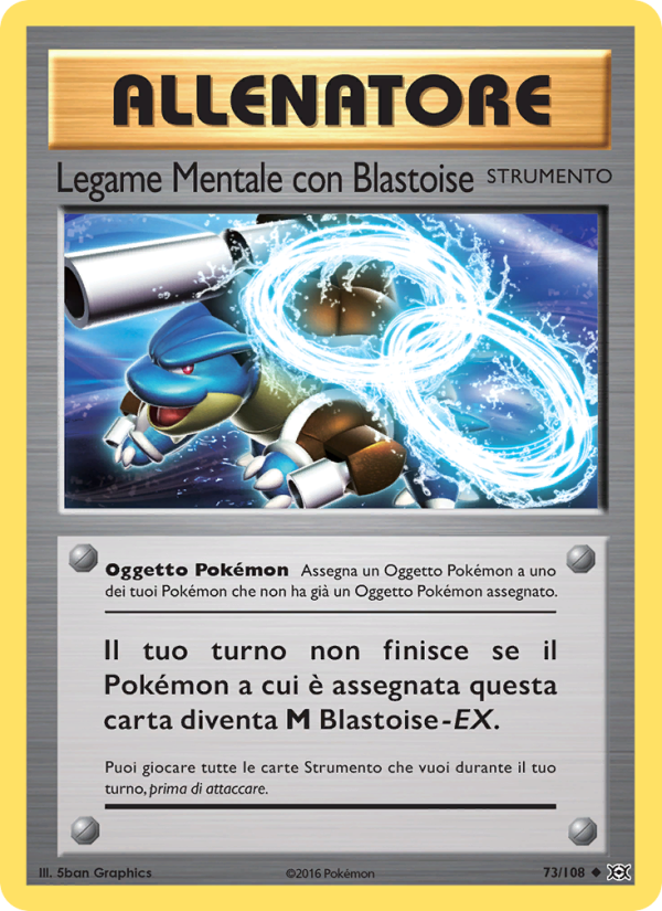 Legame Mentale con Blastoise 073/113 — Evoluzioni (Italian Pokémon TCG card)