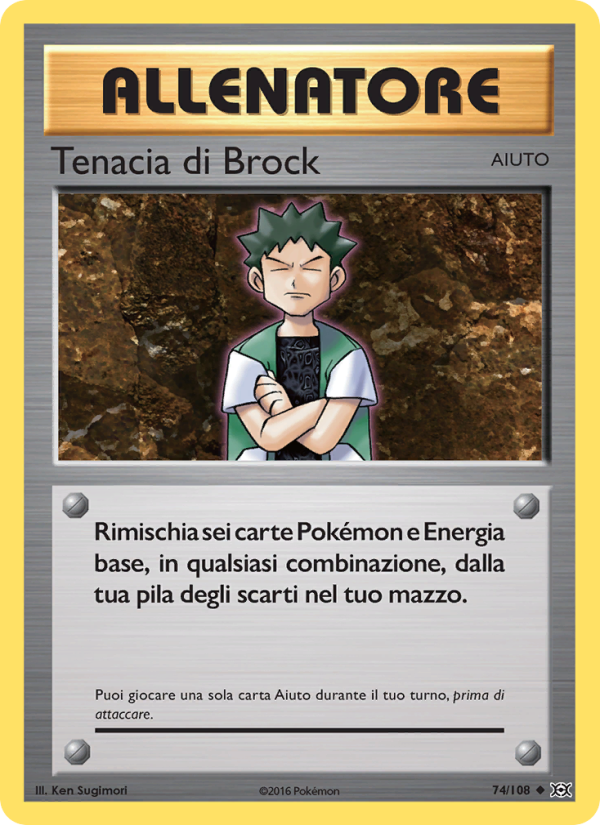 Tenacia di Brock 074/113 — Evoluzioni (Italian Pokémon TCG card)