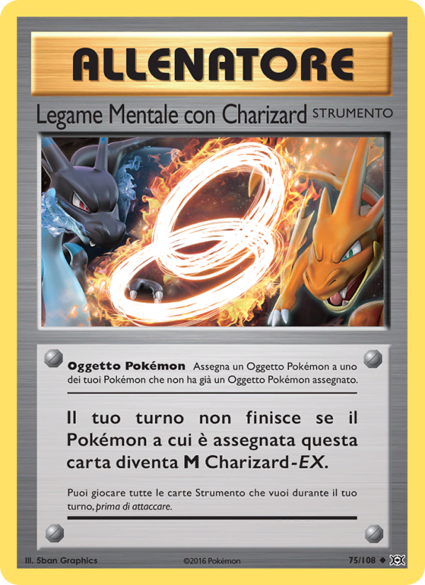 Legame Mentale con Charizard 075/113 — Evoluzioni (Italian Pokémon TCG card)