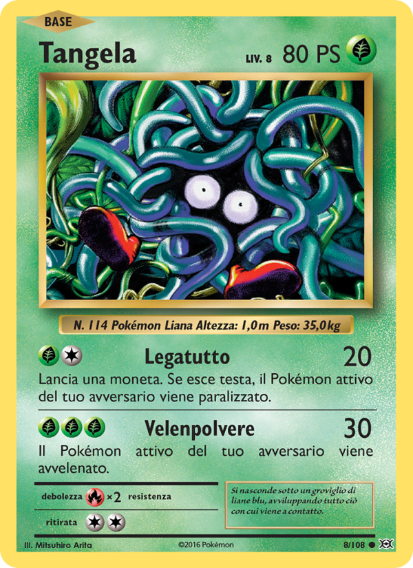 Tangela 008/113 — Evoluzioni (Italian Pokémon TCG card)