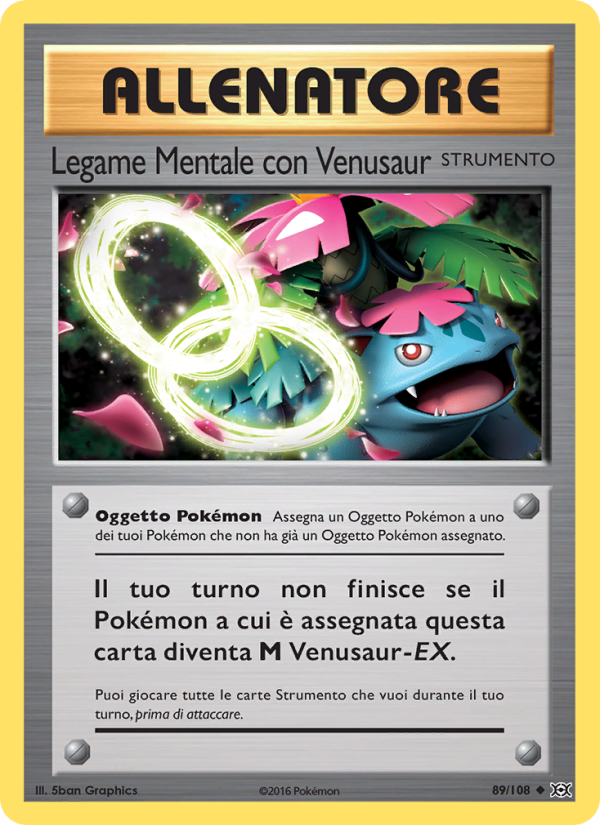 Legame Mentale con Venusaur 089/113 — Evoluzioni (Italian Pokémon TCG card)