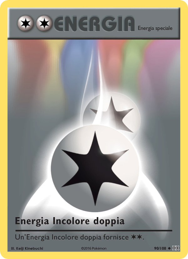 Energia Incolore doppia 090/113 — Evoluzioni (Italian Pokémon TCG card)
