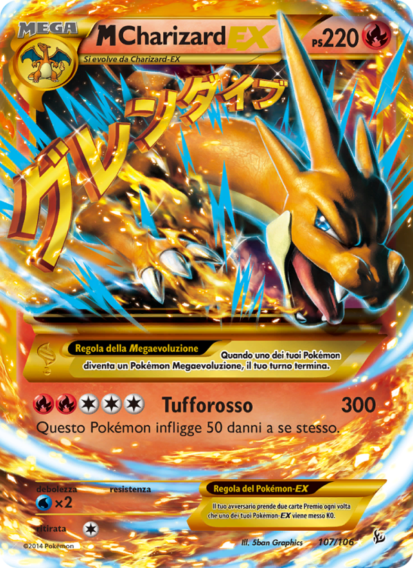 M Charizard EX 107/110 — Fuoco Infernale (Italian Pokémon TCG card)