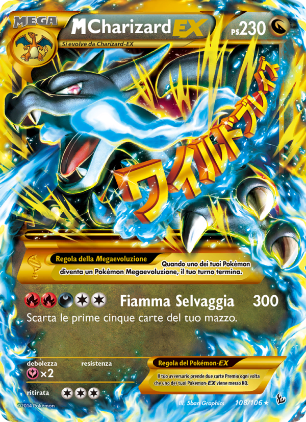 M Charizard EX 108/110 — Fuoco Infernale (Italian Pokémon TCG card)