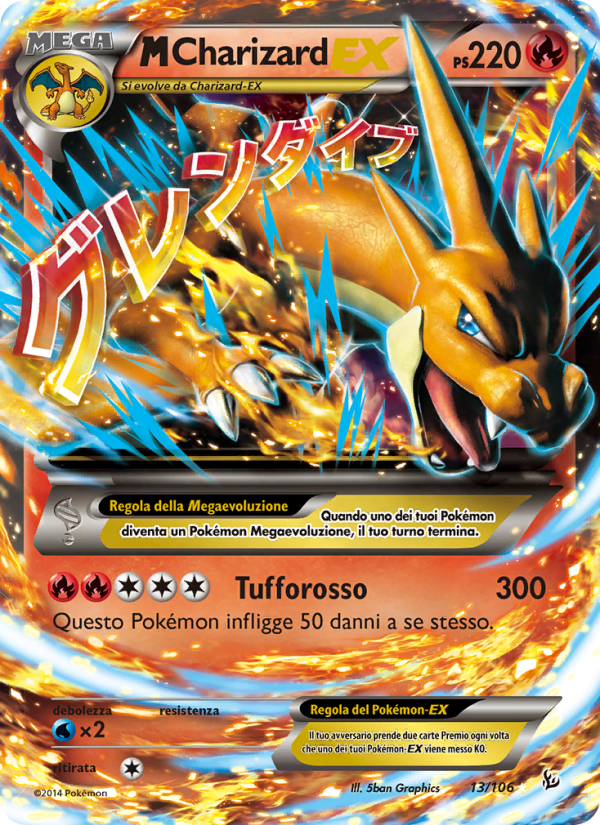 M Charizard EX 013/110 — Fuoco Infernale (Italian Pokémon TCG card)