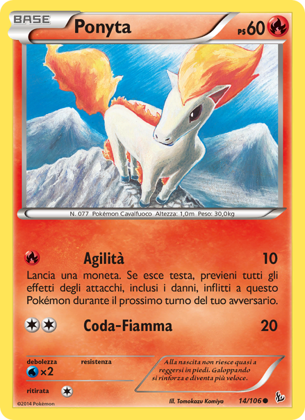 Ponyta 014/110 — Fuoco Infernale (Italian Pokémon TCG card)