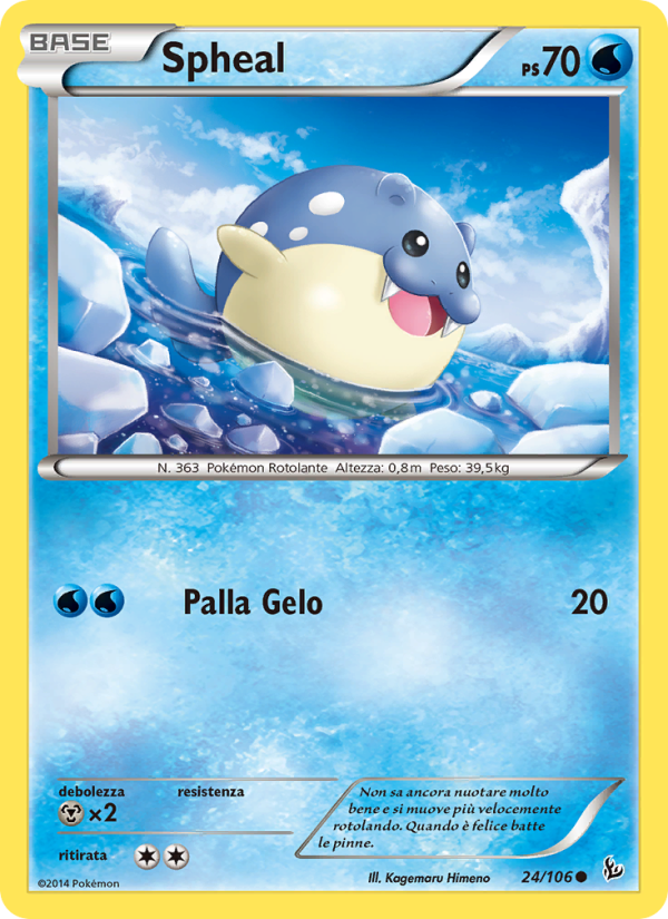 Spheal 024/110 — Fuoco Infernale (Italian Pokémon TCG card)