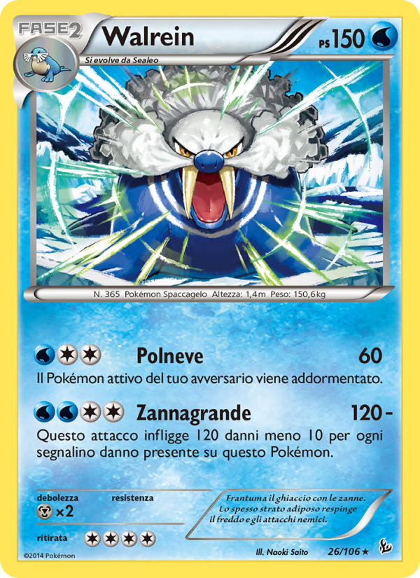 Walrein 026/110 — Fuoco Infernale (Italian Pokémon TCG card)