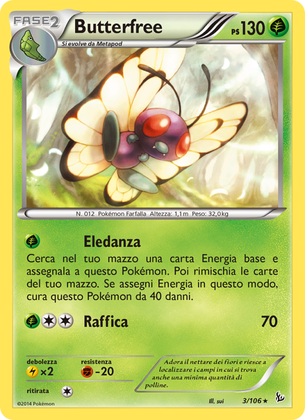 Butterfree 003/110 — Fuoco Infernale (Italian Pokémon TCG card)