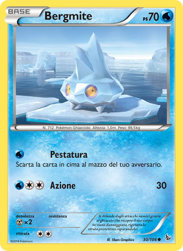 Bergmite 030/110 — Fuoco Infernale (Italian Pokémon TCG card)