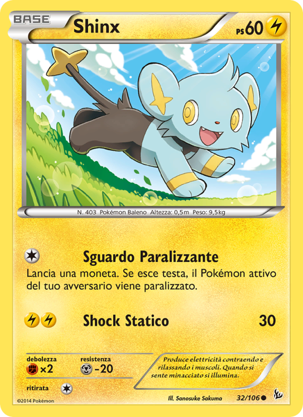 Shinx 032/110 — Fuoco Infernale (Italian Pokémon TCG card)
