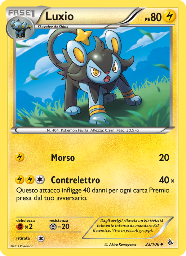 Luxio 033/110 — Fuoco Infernale (Italian Pokémon TCG card)